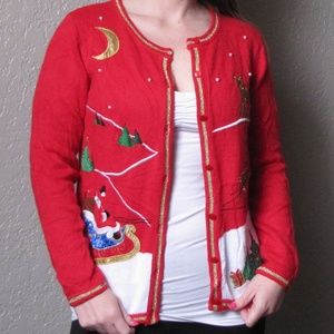 Medium Red “Ugly” Christmas Sweater
